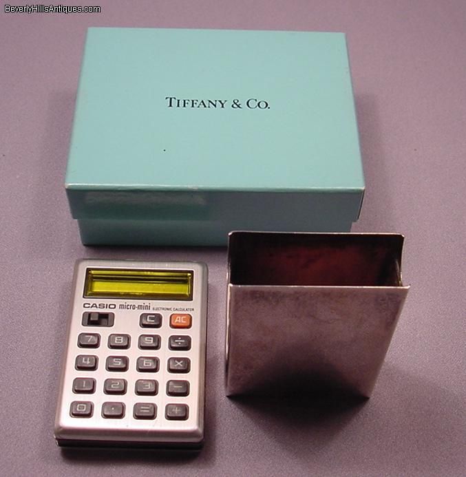 Marked Tiffany & Co Sterling Silver Calculator Case  