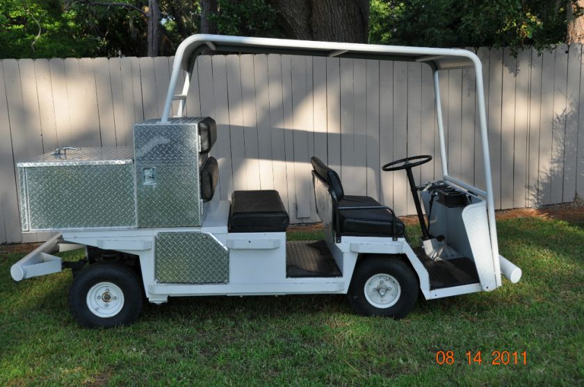 cushman, taylor dunn, maintenance cart, utility cart, electric  