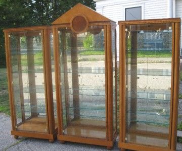 SUPER CUSTOM 3 SECTION MAPLE CHINA / DISPLAY CABINET  