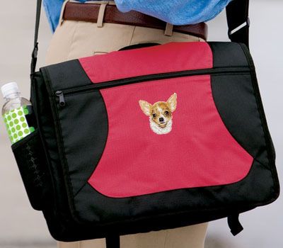 CHIHUAHUA embroidered messenger bag ANY COLOR  