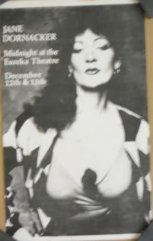 Jane Dornacker original 1980s punk music concert poster at the Eureka 