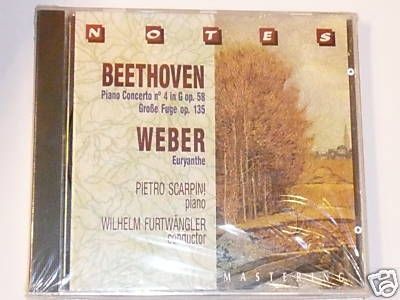 BEETHOVEN piano concerto 4 WEBER SCARPINI FURTWANGLER  
