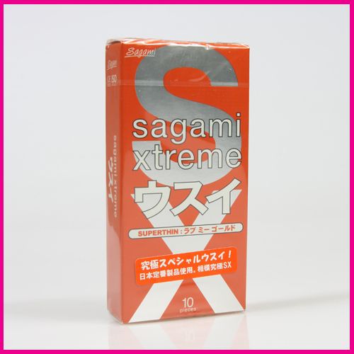 Sagami xtreme Love Me GOLD Condoms Super Thin 0.02 10p  