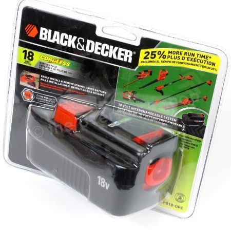 Black & Decker 18 Volt Ni Cad Cordless Tool Battery  
