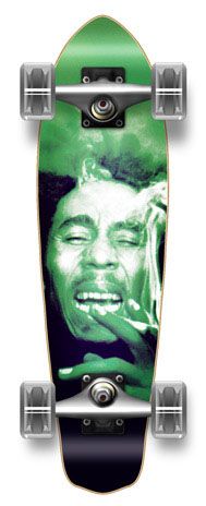 Bob Marley Red Complete Longboard MICRO Cruiser skate  