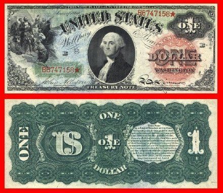 Replica $1 1869 Rainbow US Paper Money Currency Copy  