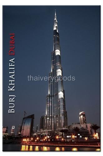 BURJ DUBAI BUILDING TRAVEL SOUVENIR FRIDGE MAGNET  