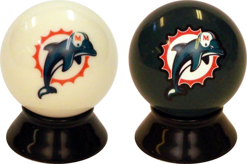 NFL Miami DOLPHINS Pool Billiard Cue/8 Ball NEW  