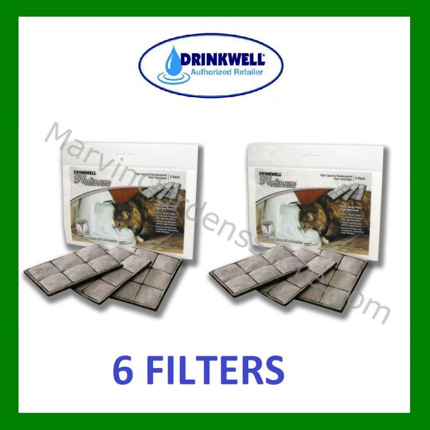 DRINKWELL PLATINUM REPLACEMENT FILTER 2x3pks= 6 FILTERS  