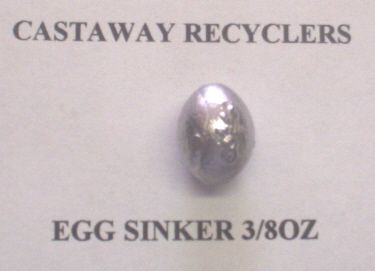 EGG SLIP SINKERS 100 PACK OF 3/8OZ FISHING TACKLE  