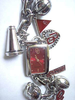 Oklahoma Sooners Fossil Charm Bracelet Watch Li2455 691464084219 