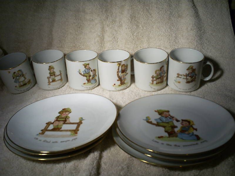 12 PC CHILDREN JWK BAVARIA WESTERN GERMANY MUGS/PLATES  