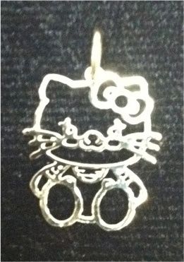 14K Gold Hello Kitty Charm FREE WORLDWIDE SHIPPING  