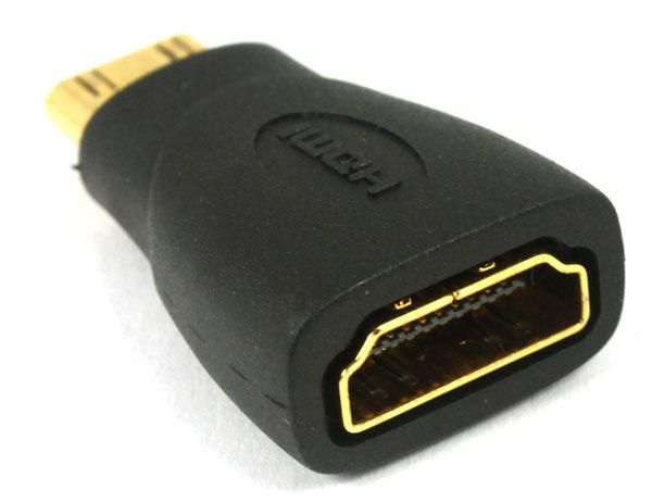 New Gold Adaptor HDMI Female to Mini Male Converter  