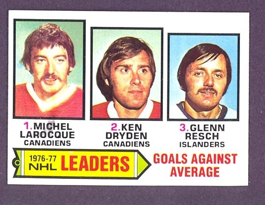 1977 Topps #6 NHL Goals Against Average Leaders (NM/MT)  