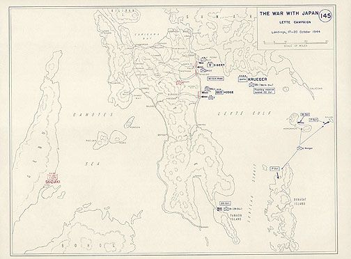 World War II Maps   Allied Landings in Philippines