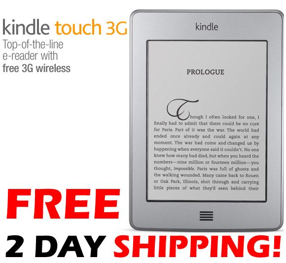  Kindle Touch 3G + WiFi   Free Global 3G   4th Generation   In 