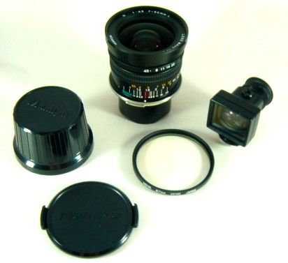 mamiya 7 7ii 50mm f4 5 lens with front and rear lens caps mamiya