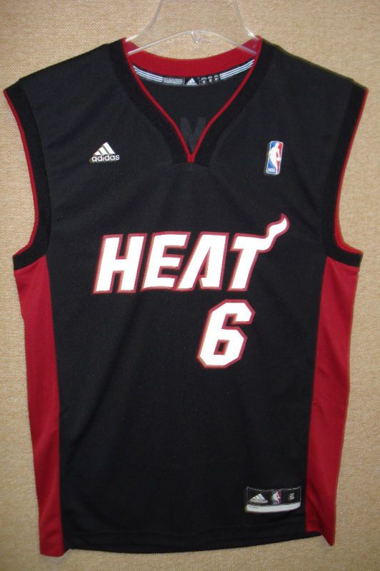 Lebron James Heat Adidas Replica Youth Jersey LARGE  