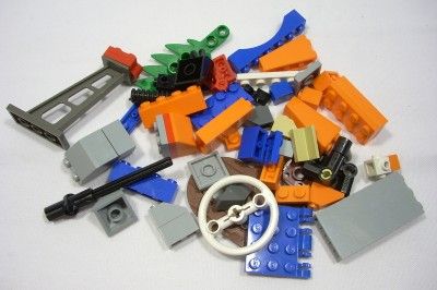   Assorted Pieces Bricks Plates Slopes Orange Gray Blue Yellow Red Tan