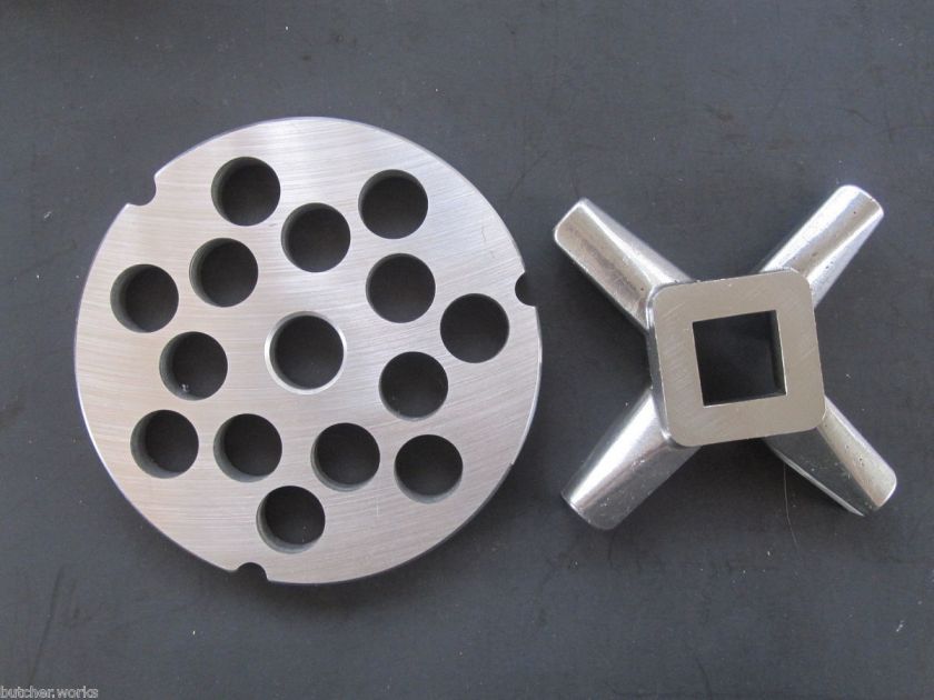 42 x 3/4 Meat Grinder plate AND knife for Hobart Biro LEM Universal 