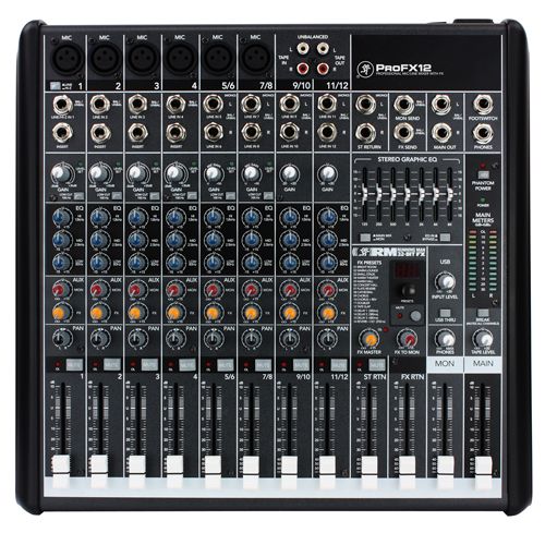 Mackie NEW ProFx12 12 Channel Mixer with Effects and USB Pro 12 PROFX 