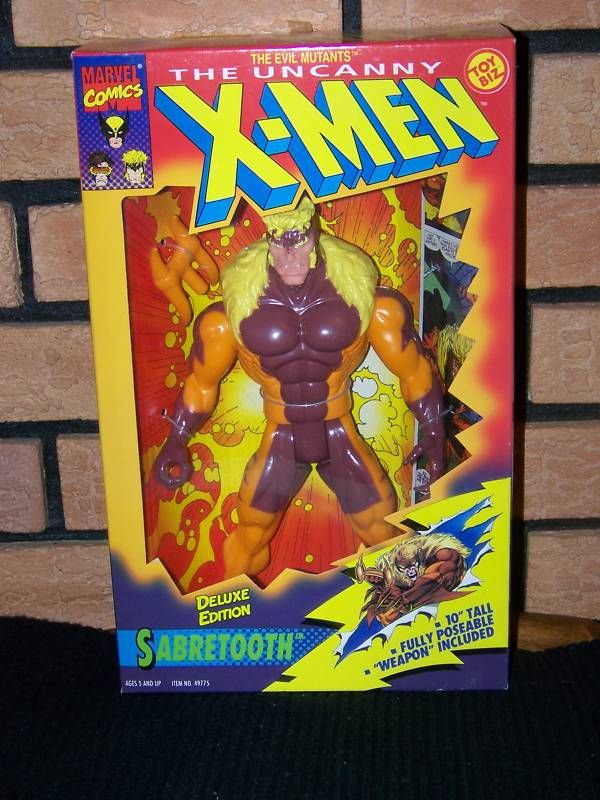 MEN DELUXE EDITION 10 SABRETOOTH TOY BIZ 1993 NEW  