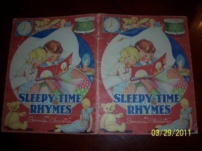 vintage CONNIE CHRISTIE Sleepy time Rhymes FAIRY v/old  