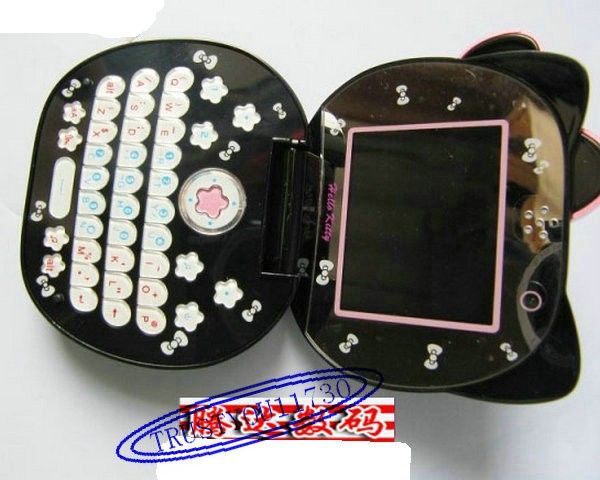 BLAKC K68 HELLO KITTY FLIP CELL PHONE MOBILE 2 SIM CAMERA  GSM 