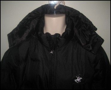   BEVERLY HILLS POLO CLUB MEN WINTER PUFFER JACKET COAT SIZE XL BLACK