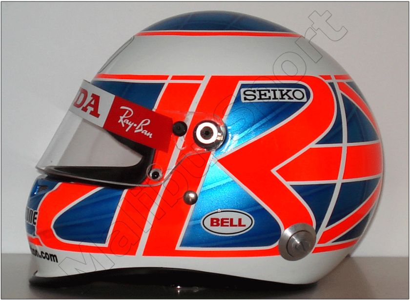 JENSON BUTTON 2008 F1 HONDA REPLICA HELMET SCALE 11  