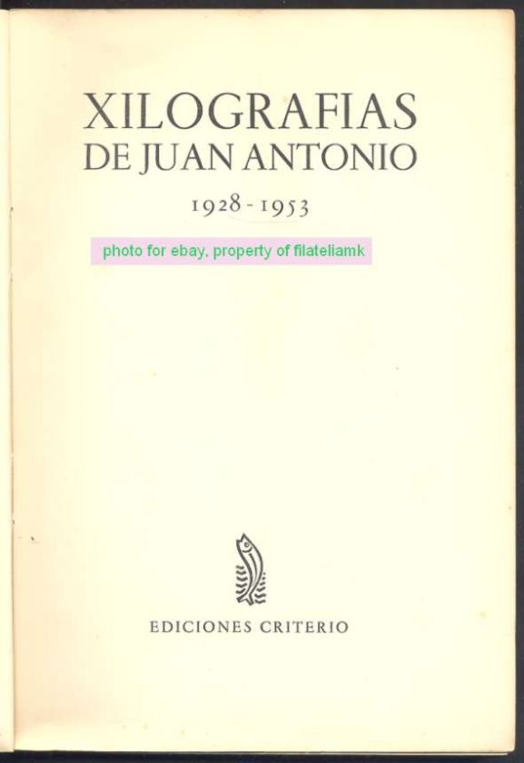 Book Xilografias De Juan Antonio 1953 102 Xilographies  