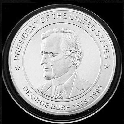 President Old Bush Rare Silver Commemorative Coin PS41  