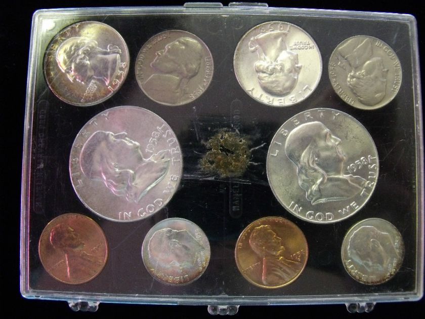   1958 P D MINT SILVER SET UNITED STATES COINS NEW OLD STOCK GIFT  