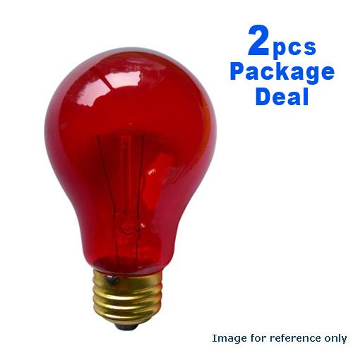 SUNLITE 25w A19 120v Medium Base Transparent Red   2 Bulbs / PACK 