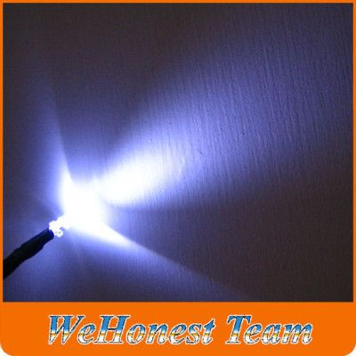 30 pcs Pre Wired 3mm White LEDs Light Lamp 12V   16V  