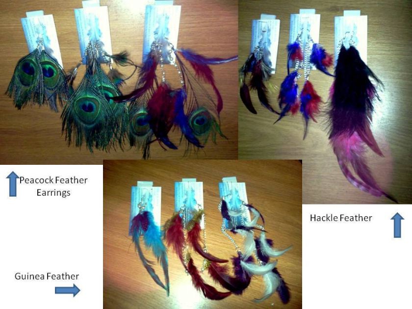   Handmade in USA, Feathers  Peacock, Saddle Hackle, and Guinea  