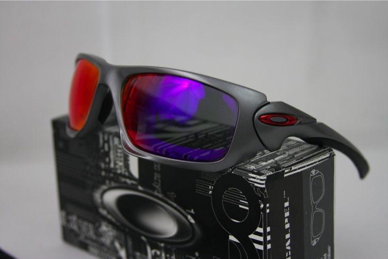 NEW Oakley Scalpel Darl Grey w/ + Red Iridium Lenses NIB Glasses NWT 