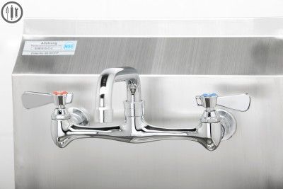 Wall Mount Commercial Faucet w/ 8 Spout  