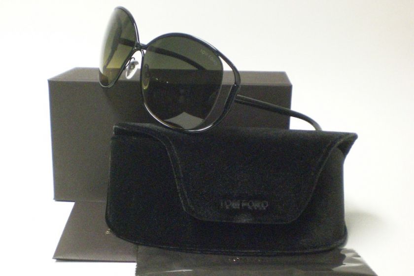 TOM FORD EMMELINE TF 155 GUNMETAL 01P AUTH. SUNGLASSES  