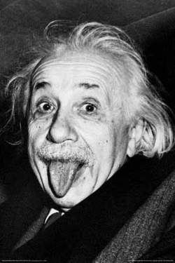 Albert Einstein Funny Poster Print  