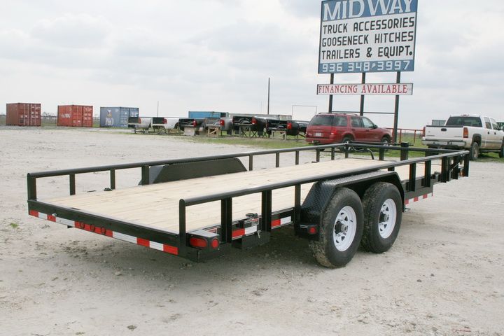New 20 x 83 Bumper Pull Equipment Lowboy Trailer with 7K Axles 