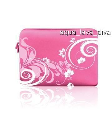 New Pink Floral Laptop Sleeve Case Cover/ Notebook Bag Fit 13.3, 15.4 