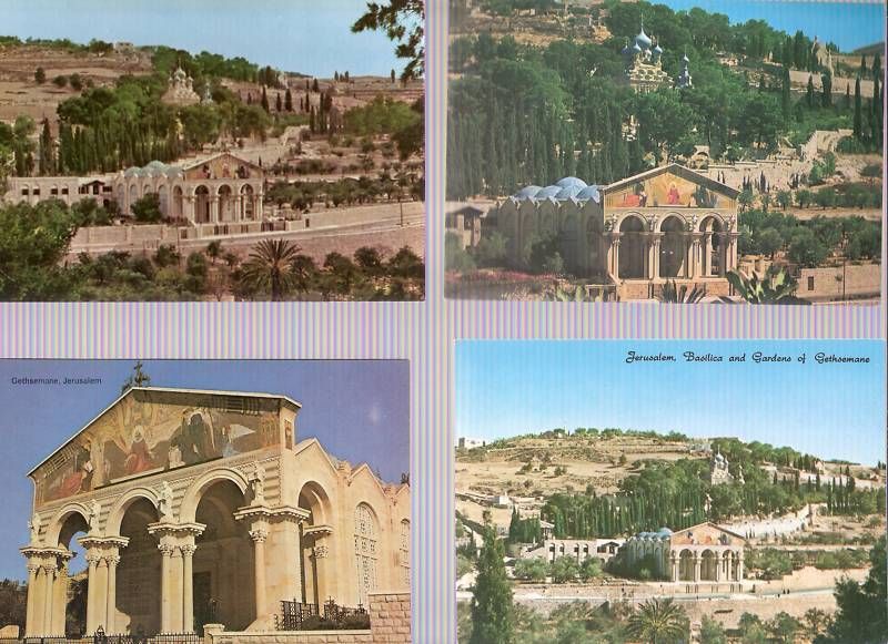 JERUSALEM,CHURCH & BASILICA OF GETHSEMANE LOT POSTCARD  