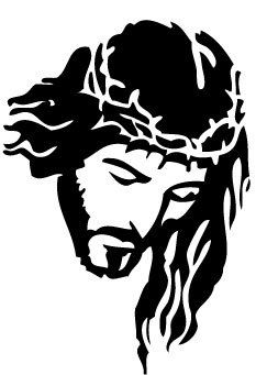 Jesus Religious Silhouette Vinyl Decal/Sticker  