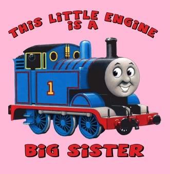 BIG SISTER Thomas the Train Engine Colored T Shirts  