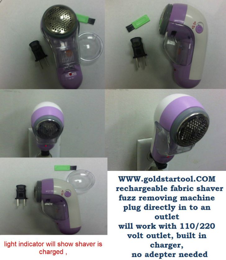 Rechargeable Fabric Shaver 110v/ 220v No Adapter Needed  