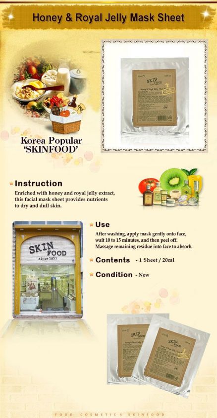 SKIN FOOD] SKINFOOD Honey & Royal Jelly Mask Sheet  