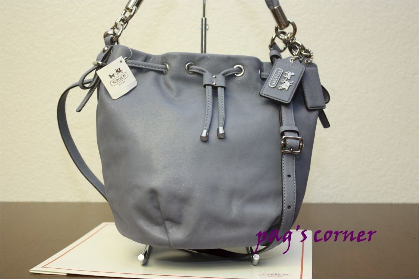 NWT COACH 17762 Madison Pleated Leather Small Marielle Drawstring 