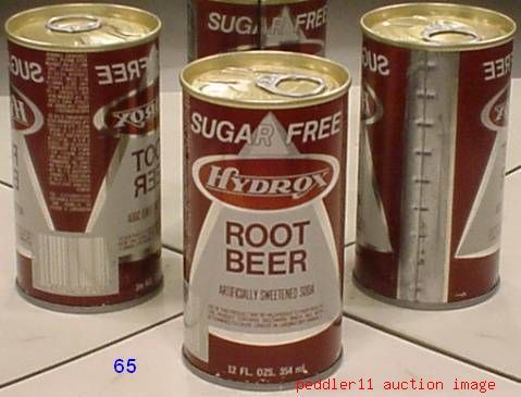 HYDROX SUGAR FREE ROOT BEER S/S SODA CAN # B65  